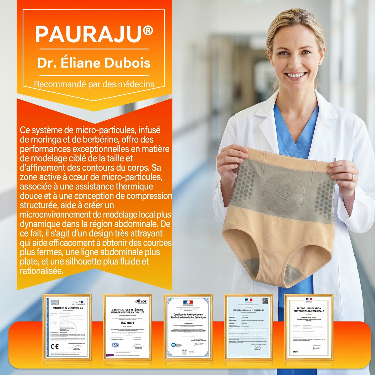 𝐌𝐨𝐫𝐢𝐧𝐠𝐚 & 𝐁𝐞𝐫𝐛𝐞𝐫𝐢𝐧𝐞 Short Sculptant et Brûleur de Graisse 4‑en‑1 aux Micro‑Particules🩷02
